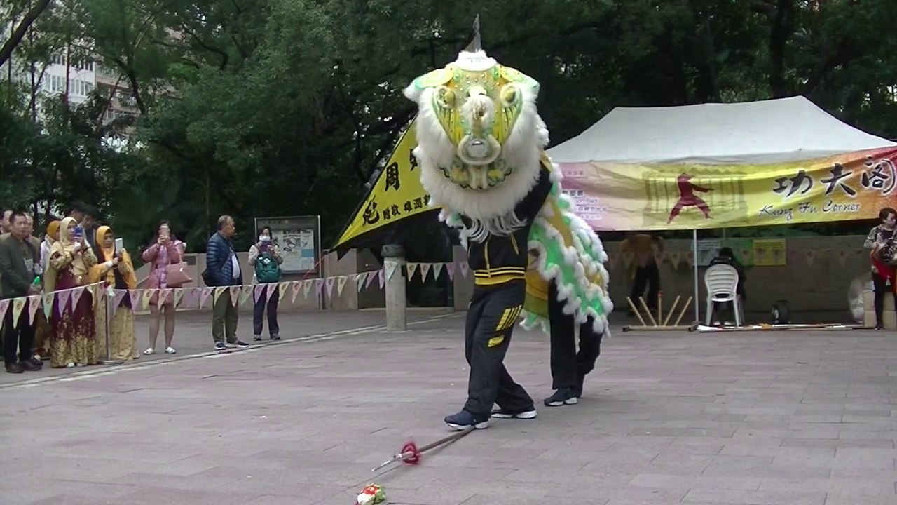Human Mobile Stage 120C, 三碟二膊醒獅表演120C, 2018 Jan Kung Fu Corner Show, Kung Fu Lion Dance.
