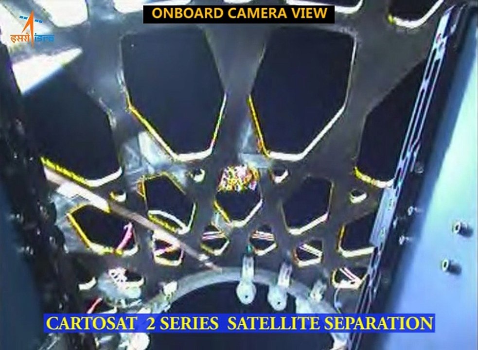 ISRO -PSLV-C40_Onboard Camera View