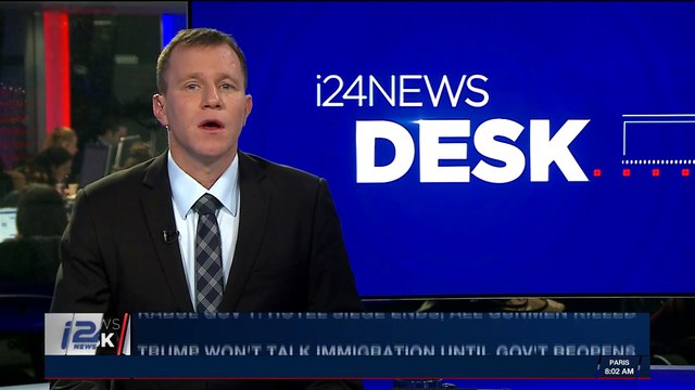i24NEWS DESK | Trump won't talk immigration until gov't reopens | Sunday, January 21st 2018