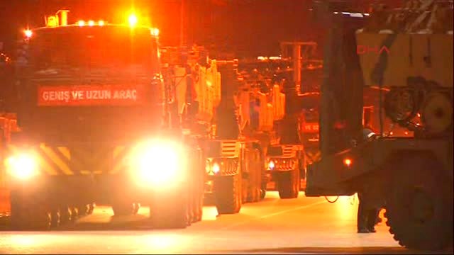 Kilis - Askeri Konvoy Öncüpınar Sınır Kapısı'na Geldi