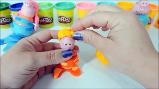 Pig George e Familia Peppa Pig Fantasia Bubble Guppies com Massinha Play-Doh!!! Em Português