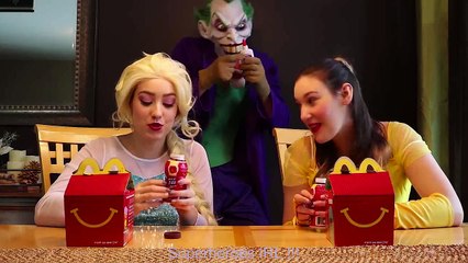 Frozen Elsa & Belle CHUBBY BUNNY CHALLENGE w  Spiderman Joker Hair Trouble Superhero in real life | Superheroes | Spiderman | Superman | Frozen Elsa | Joker