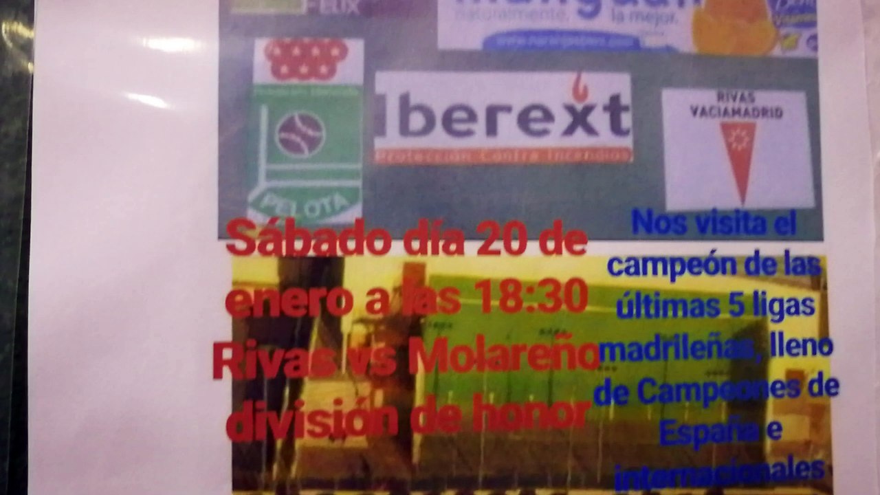 Frontenis honor Rivas vs Molareño 1ª partida set 2