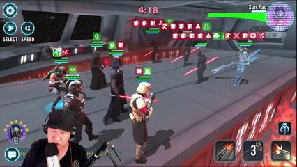 Star Wars: Galaxy Of Heroes - Zeta Vader Lead VS Zaul/Rex Lead Arena