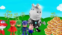 peppa pig robô George Pig Pikachu gigante e Charizard jett super wings PJ Mask varios episódios