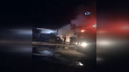 Kereste fabrikasında çıkan yangın korkuttu