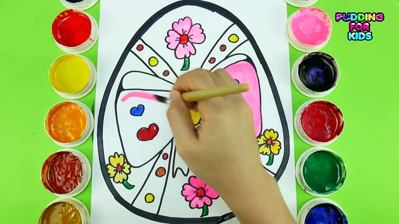 How to Draw Giant Easter Egg Coloring Pages Jumbo Easter Egg Surprise Learn To Color For Kids