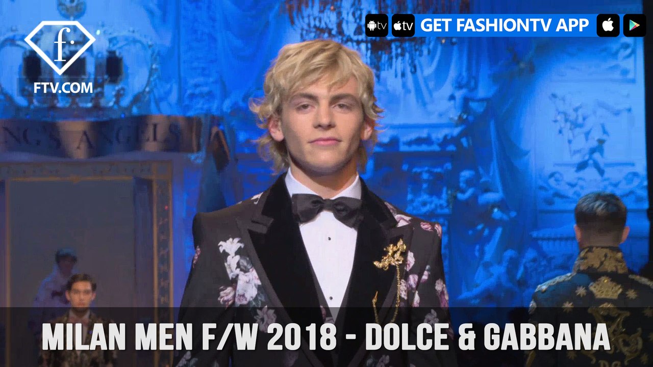 Dolce & Gabbana Milan Menswear Fashion Week Mens Fall/Winter 2018 Collection | FashionTV | FTV