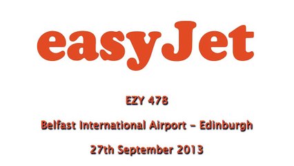 Easyjet A319 111 Edinburgh to Belfast Intl G EZAD