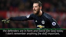 De Gea is crucial to Man United's defensive form - Mourinho