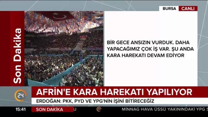 Afrin'e kara harekatı yapılıyor