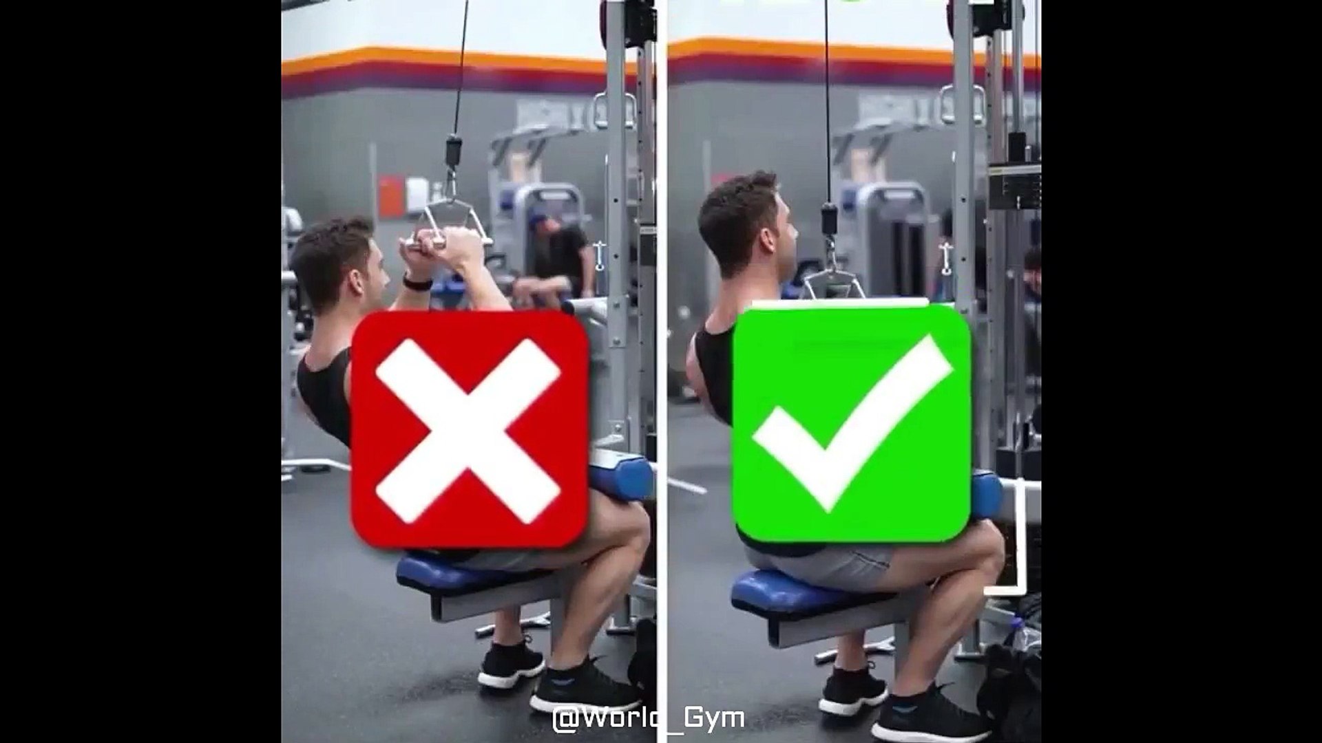 ⁣Lat Workout Tips- Proper Lat Pulldown Form