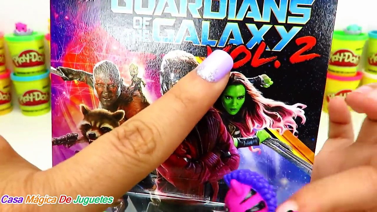 Huevo Sorpresa Gigante de Rocket de Guardianes de La Galaxia Vol 2 de Plastilina Play Doh en Español