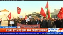 Protestas Jordania por rechazo a visita del vicepresidente Mike Pence