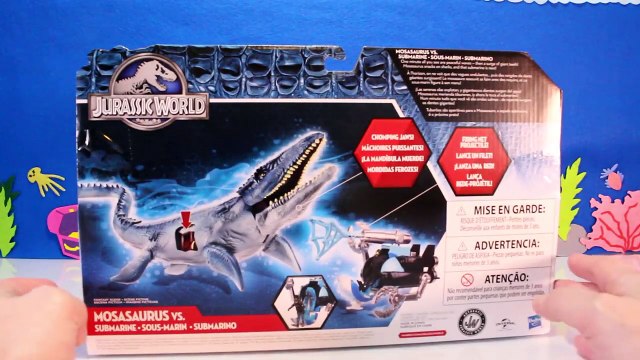 MOSASAURUS vs SUBMARINE Jurassic World Dinosaur Toys Eats SpongeBob + Dinosaurs Toy Review