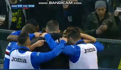 Fabio Quagliarella Goal Sampdoria 3-0 Fiorentina Serie A