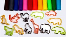 Play Doh Safari Wild Animals Learn Colors with Animal Molds Creative Fun for Kids