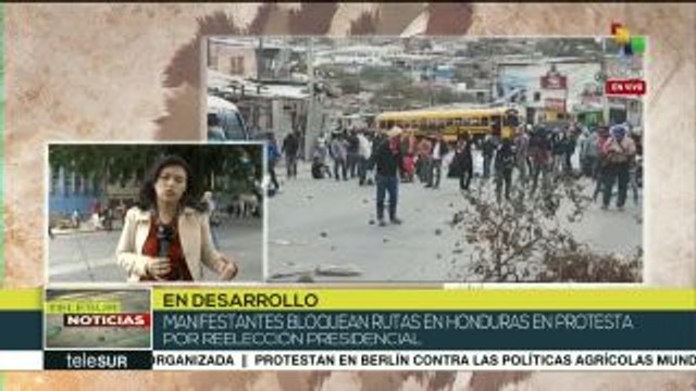 La fuerza pública reprime manifestaciones en Honduras