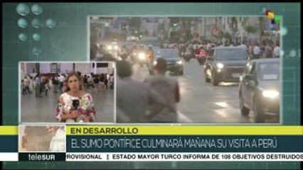 Este domingo termina la gira del Papa por Perú con actividades en Lima