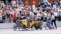 Funny car and policemen with vélosolex - Festival Automobile Mulhouse