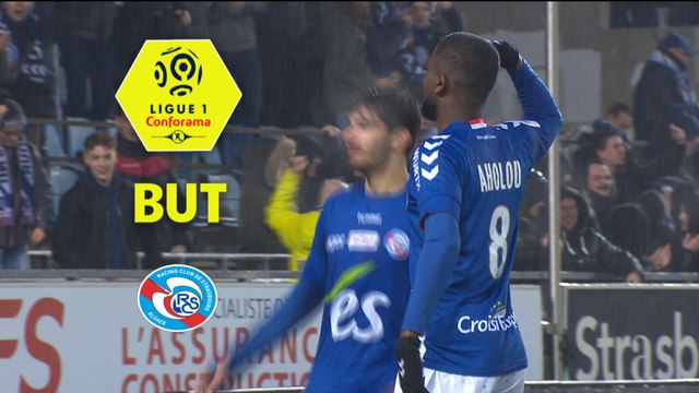 But Jean Eudes AHOLOU (5ème) / RC Strasbourg Alsace - Dijon FCO - (3-2) - (RCSA-DFCO) / 2017-18