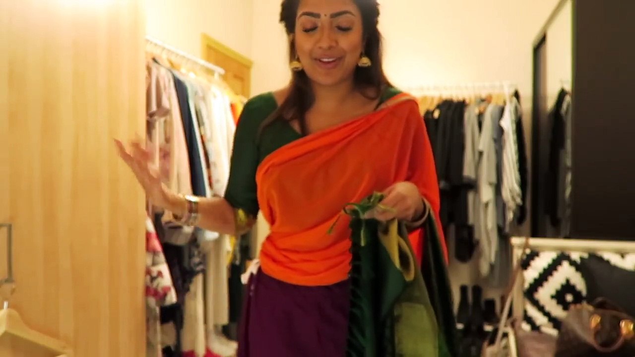 10 minute Saree draping with Vithya