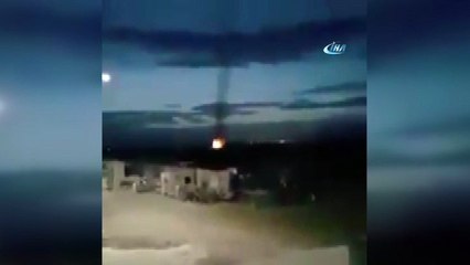 TSK Afrin’i obüslerle böyle bombardımana tutuyor