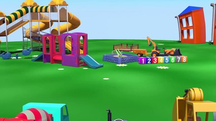 Big Trucks & Vehicles. Cartoons for Kids. Learn numbers [video xe tải lớn/큰 트럭] ABC 123 农行