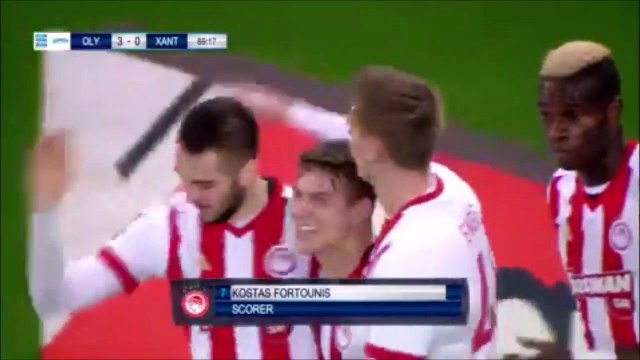 3-0 Kostas Fortounis Goal Greece Super League - 21.01.2018 Olympiakos Pireus 3-0 SKODA Xanthi