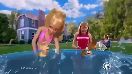 Barbie en Francais et La Course des Chiots Poupée Publicité Francais
