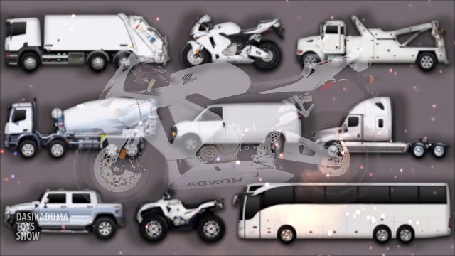 Cars and trucks. Names of cars and trucks for children. Learn city vehicles for kids