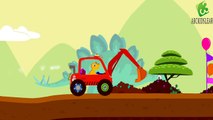 Digger Cartoons for Children. Dinosaur Digger - Car & Monster truck simulator