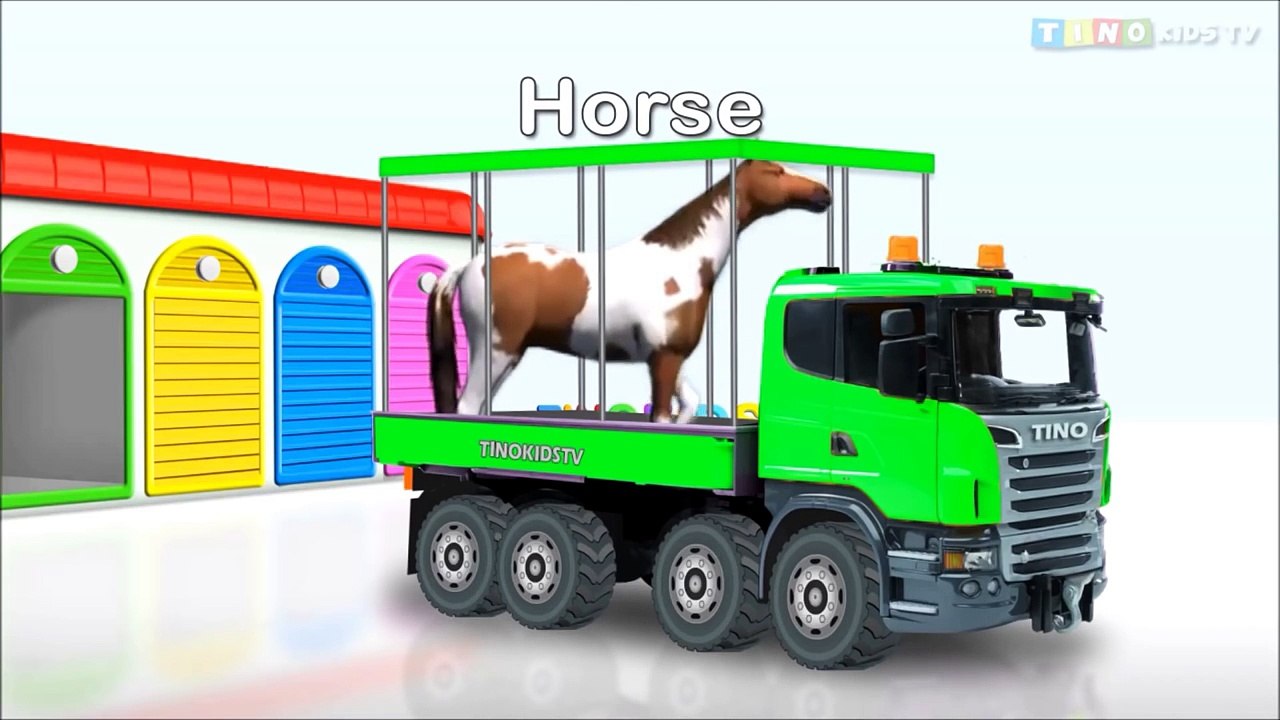 Learn Colors with Animal Transporter for Kids PART 2 | Learn Animals for Children