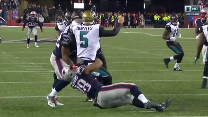 James Harrison pressures Bortles into third-down incompletion