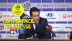 Conférence de presse Olympique Lyonnais - Paris Saint-Germain (2-1) : Bruno GENESIO (OL) - Unai EMERY (PARIS) / 2017-18