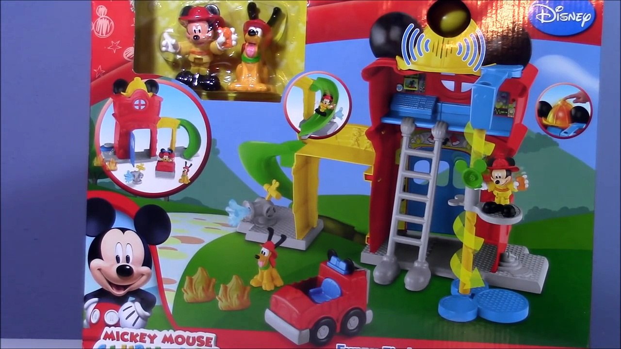 Unboxing Funny Firehouse Mickey Mouse - Parque de Bomberos de Mickey Mouse - Clubhouse Disney Junior