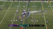 Minnesota Vikings quarterback Case Keenum steps up and slings 14-yard pass to wide receiver Stefon Diggs on third down