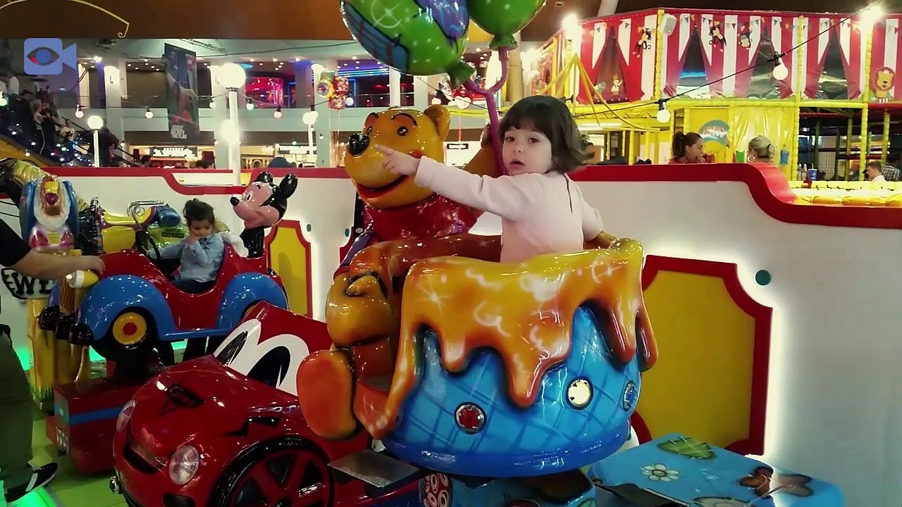 Baby Mizneh Playing With Bear Toys In AFI Mall Fun Indoor Playground For Kids