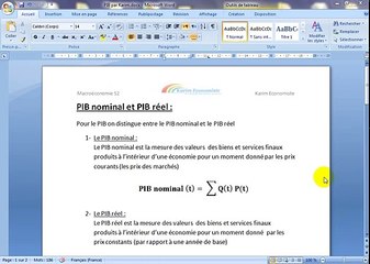 Macroéconomie S2 partie 3 Le PIB 2/2 PIB nominal et PIB réel