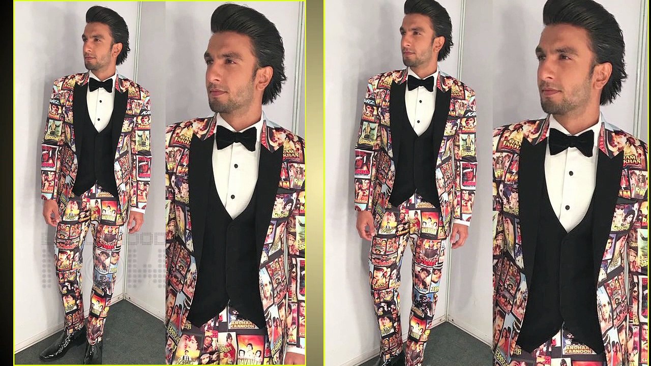 Ranveer Singh Quirky Bollywood Cinema Outfit at Filmfare Awards 2018 Grabs Limelight