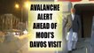 Davos : Ahead of PM Modi's visit avalanches alert issued due to heavy snowfall | Oneindia News
