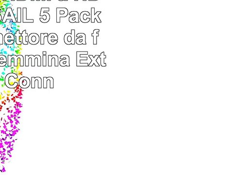 Adattatore HDMI a HDMI VANDESAIL 5 Pack HDMI connettore da femmina a femmina Extender