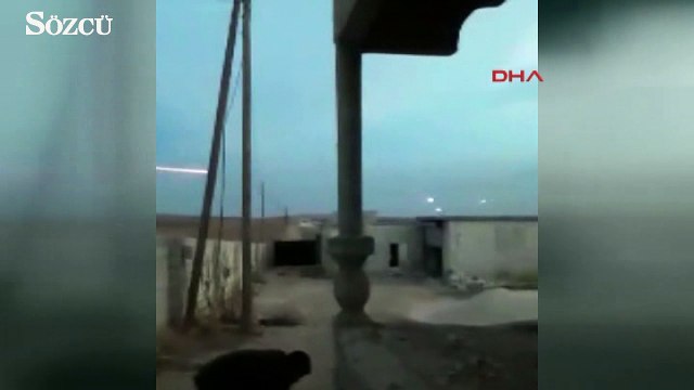 Afrin sınırındaki PKK/PYD-YPG mevzileri ÖSO tarafından böyle ateş altına alındı