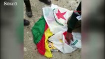 Türk askeri ve ÖSO mensuplarının Gülbaba Köyünden Afrin'e karadan girmesi görüntülendi