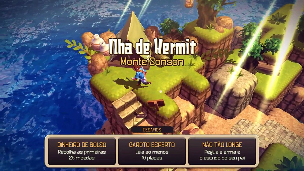 Oceanhorn Monster of Uncharted Seas #1 Início na Ilha Hermit (Gameplay Android)