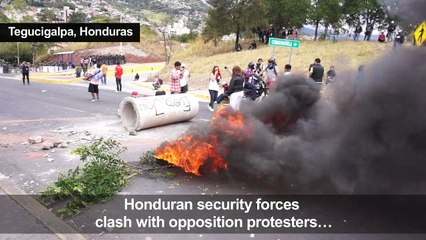 Nasralla and Zelaya at opposition protest in Honduras