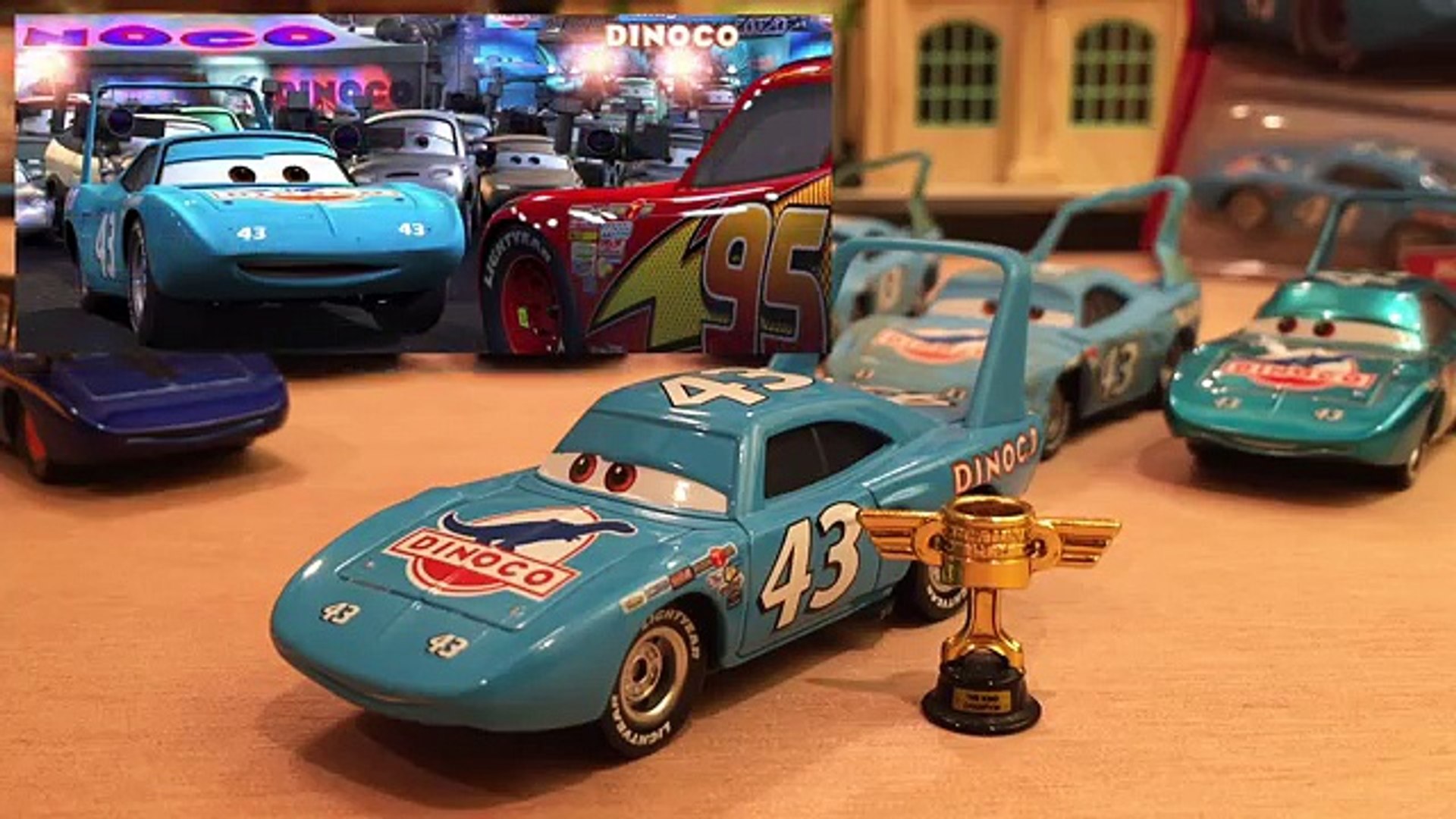 Storm Lightning Mcqueen blue Dinoco from Disney Cars Pixar figure Mattel  similar to Comic-Con - video Dailymotion