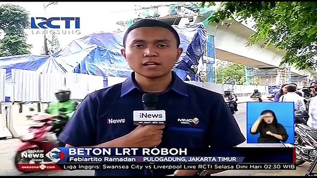 Beton LRT Roboh, Polisi Olah TKP