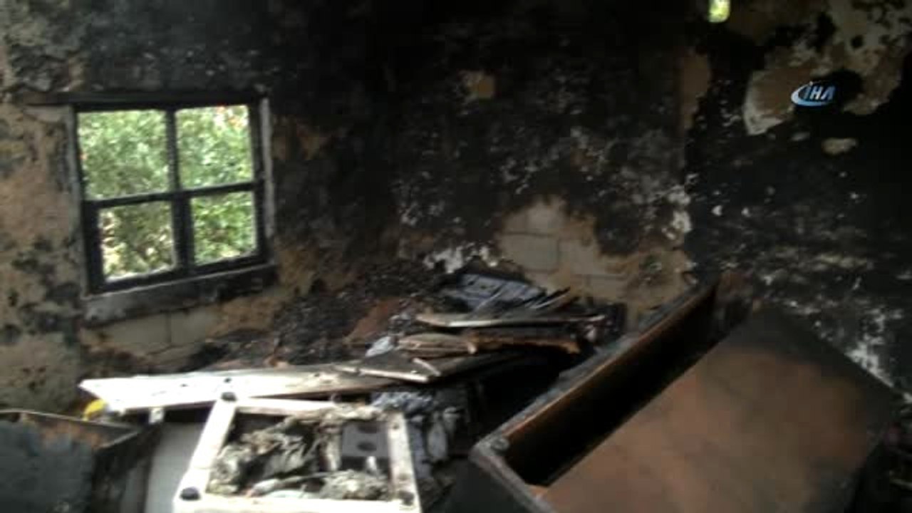 Yangında Evi Yanan Kadının Feryadı Yürek Burktu