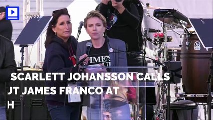 Scarlett Johansson Calls Out James Franco at Women's March